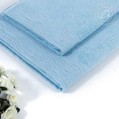 полотенце махровое голубой 1