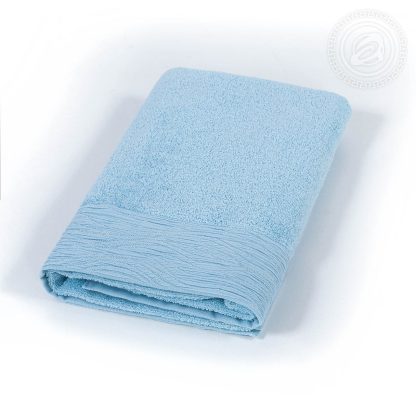 полотенце махровое голубой 2
