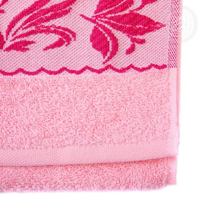 полотенце махровое розовый 3