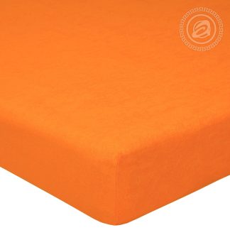 Простыня махровая на резинке Апельсин