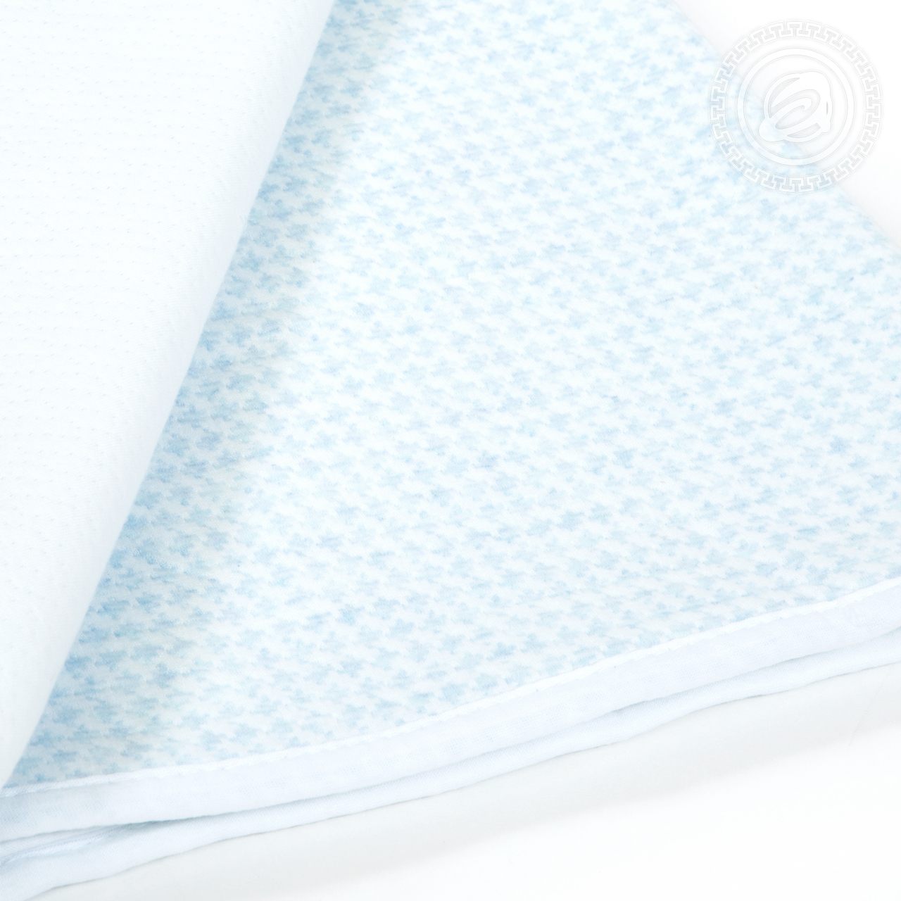 голубые одеяло покрывало трикотаж 1