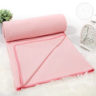Соты розовые одеяло-покрывало трикотаж